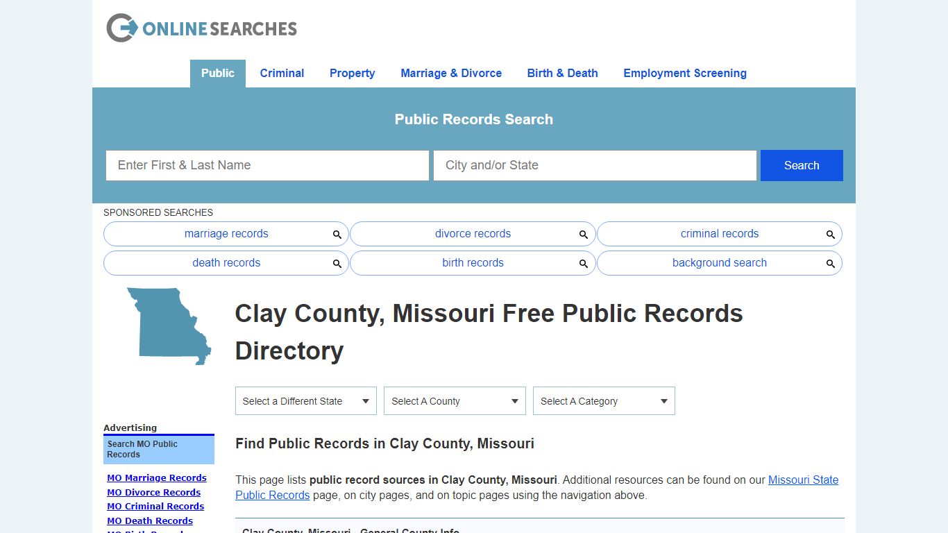 Clay County, Missouri Public Records Directory