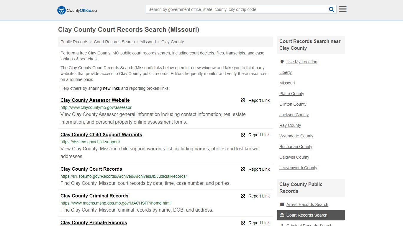 Court Records Search - Clay County, MO (Adoptions ...